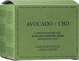 Zestaw - London Botanical Laboratories Avocado+CBD 8-Hour Moisture Fill Avocado Sleeping Mask (mask/50ml + mask/50ml) — Zdjęcie N2