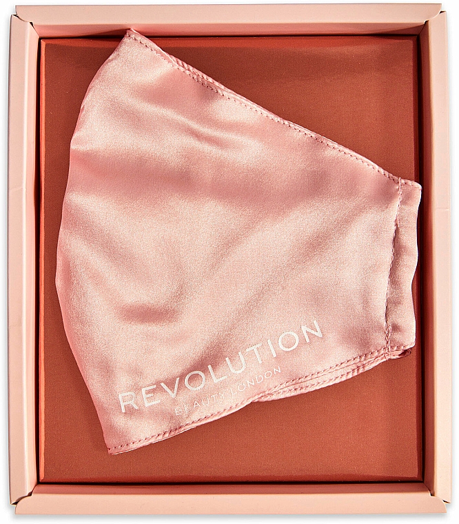 Jedwabna maska ochronna do twarzy, Różowa - Makeup Revolution Re-useable Fashion Silk Face Coverings Pink — Zdjęcie N1