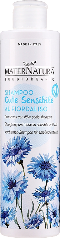 Łagodny szampon do włosów z wyciągiem z bławatka - MaterNatura Mild Shampoo with Cornflower — Zdjęcie N1