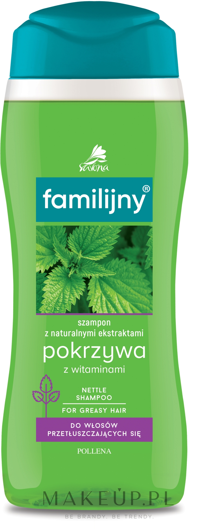 Szampon pokrzywowy z witaminami do włosów przetłuszczających się - Pollena Savona Familijny — Zdjęcie 300 ml