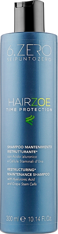 Restrukturyzujący szampon do włosów z kwasem hialuronowym - Seipuntozero Hairzoe Restorative Maintenance Shampoo — Zdjęcie N1