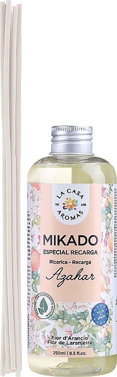 Zapasowy blok do dyfuzora aromatu Kwiat pomarańczy - La Casa de Los Aromas Mikado Refill — Zdjęcie N1