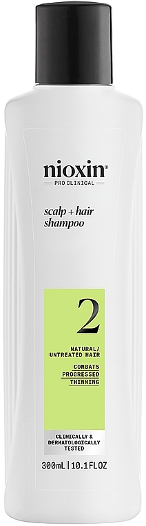 Szampon do pielęgnacji skóry głowy i włosów - Nioxin Pro Clinical System 2 Scalp + Hair Thickening Shampoo — Zdjęcie N2