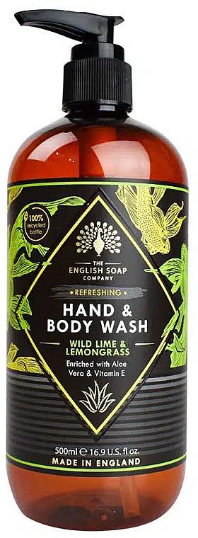 Mydło w płynie Dzika limonka i trawa cytrynowa - The English Soap Company Radiant Collection Wild Lime & Lemongrass Hand & Body Wash — Zdjęcie N1