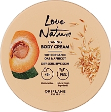 Krem do ciała z organicznym owsem i morelą - Oriflame Love Nature Organic Oat & Apricot Caring Body Cream — Zdjęcie N1
