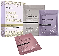 Kup Zestaw - BeautyPro SPA At Home Hand & Foot Renewal (h/mask/17g + f/mask/17g + f/peel/40g)