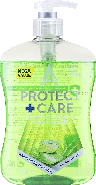 Antybakteryjne mydło w płynie Czystość i ochrona Aloes - Astonish Clean & Protect Antibacterial Handwash — Zdjęcie N1