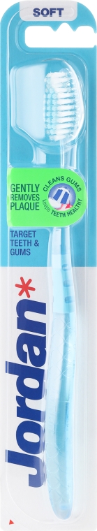 Miękka szczoteczka do zębów, błękitna - Jordan Target Teeth & Gums Soft — Zdjęcie N1
