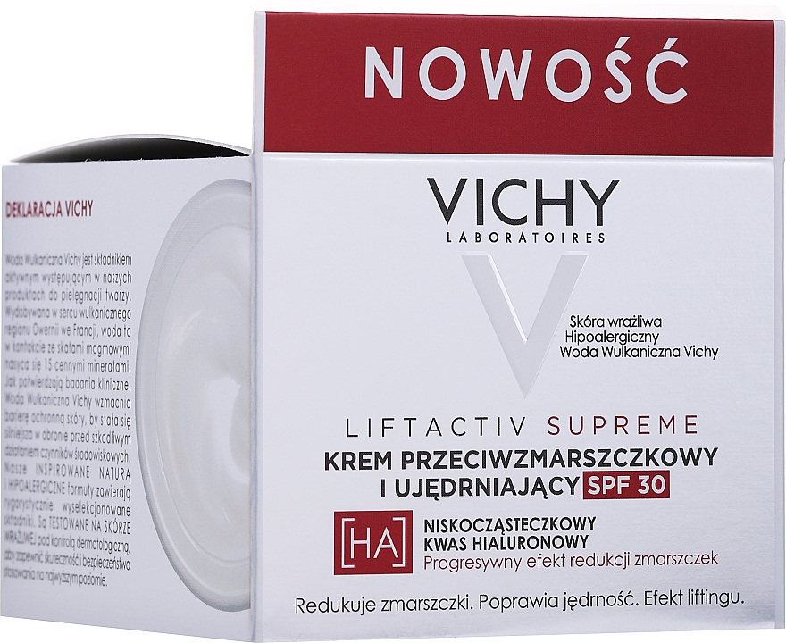 Ujędrniający krem przeciwzmarszczkowy do twarzy SPF 30 - Vichy Liftactiv Supreme Intensive Anti-Wrinkle Day Cream — Zdjęcie N2