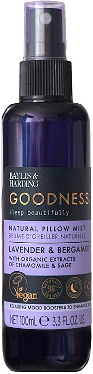 Spray do poduszek z lawendą i bergamotką - Baylis & Harding Goodness Sleep Pillow Mist Lavender&Bergamot — Zdjęcie N1