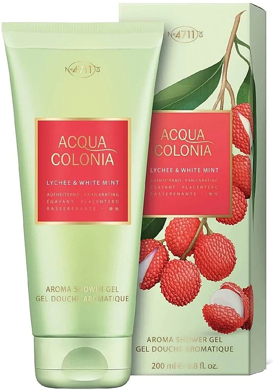 Maurer & Wirtz 4711 Aqua Colognia Lychee & White Mint - Żel pod prysznic — Zdjęcie N1