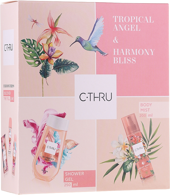 C-Thru Tropical Angel & Harmony Bliss - Zestaw (mist 200 ml + sh/gel 250 ml) — Zdjęcie N1