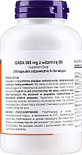 Aminokwas GABA z witaminą B6, 500 mg - Now Foods GABA with Vitamin B6 500 mg — Zdjęcie N2