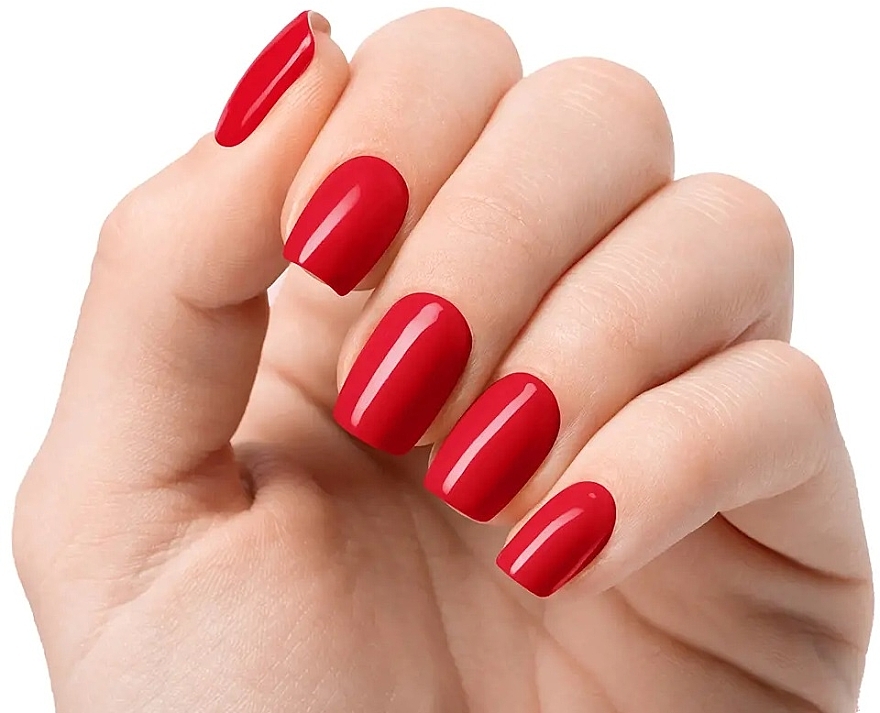 Zestaw żelowych naklejek na paznokcie - Nooves Premium Luxe Solid Crimson Red — Zdjęcie N3