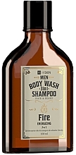 Żelowy szampon do mycia ciała, włosów i brody Fire - HiSkin Men Body Wash Gel And Shampoo — Zdjęcie N1