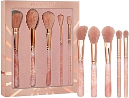 Kup Zestaw pędzli do makijażu z kwarcu różowego, 5 szt. - Crystallove Rose Quartz Makeup Brushes Set