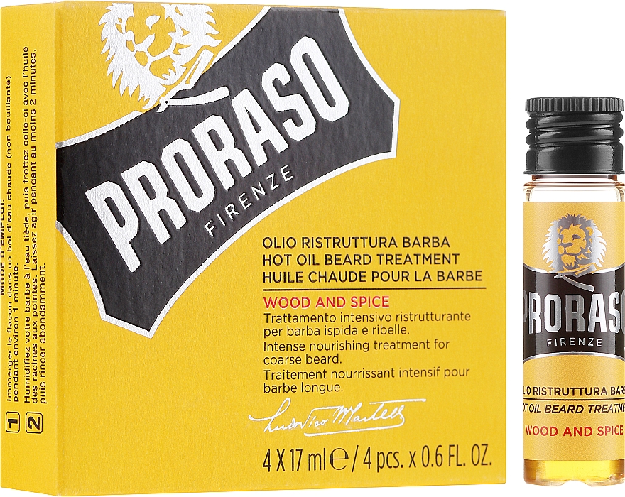 Olejek do brody - Proraso Wood and Spice Hot Oil Beard Treatment — Zdjęcie N1