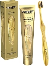 Zestaw - Curaprox Curasept Gold Whitening Luxury (t/paste/75ml + toothbrush) — Zdjęcie N2
