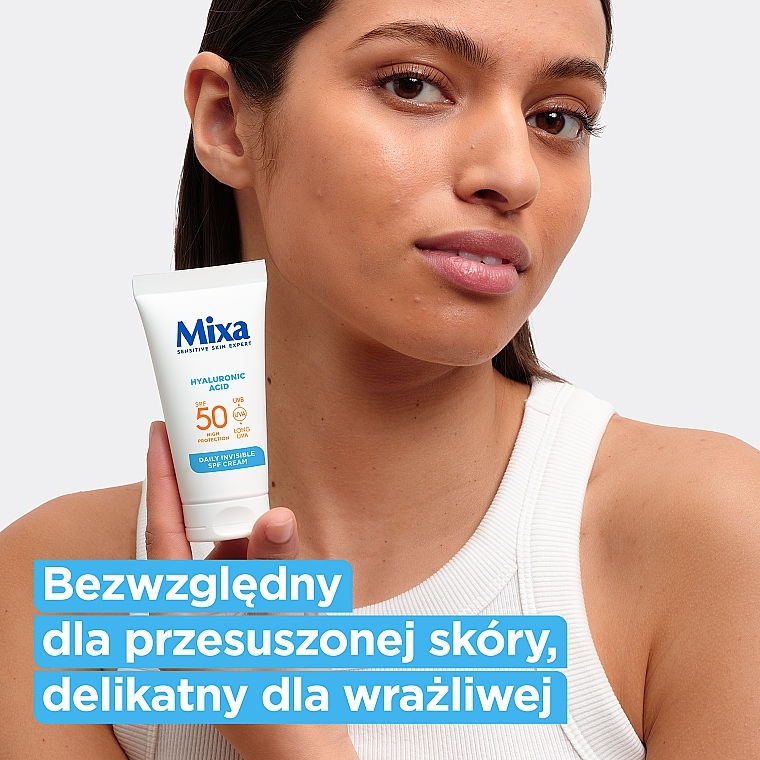 Codzienny krem nawilżający - Mixa Hyaluronic Acid Daily Invisible SPF50 Cream — Zdjęcie N8