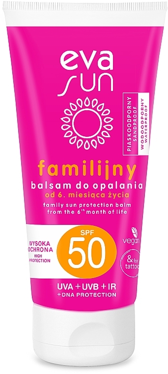 Familijny balsam do opalania od 6 miesiąca życia - Eva Natura Family Sun Protection Balm SPF50 — Zdjęcie N1
