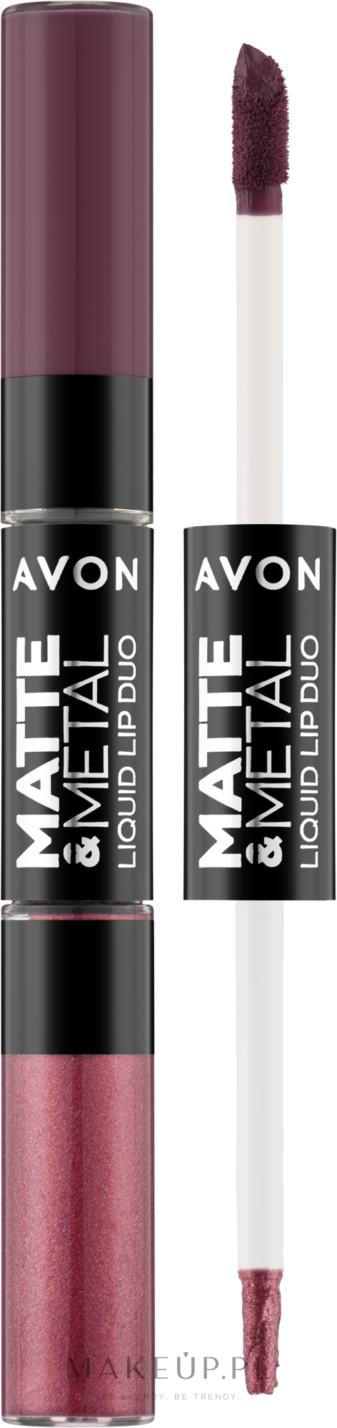 Pomadka w płynie 2 w 1 - Avon Matte & Metal Liquid Lip Duo — Zdjęcie Berry Glaze