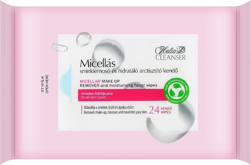 Micelarne chusteczki do twarzy - Helia-D Cleansing Micellar Face Wipes — Zdjęcie N1