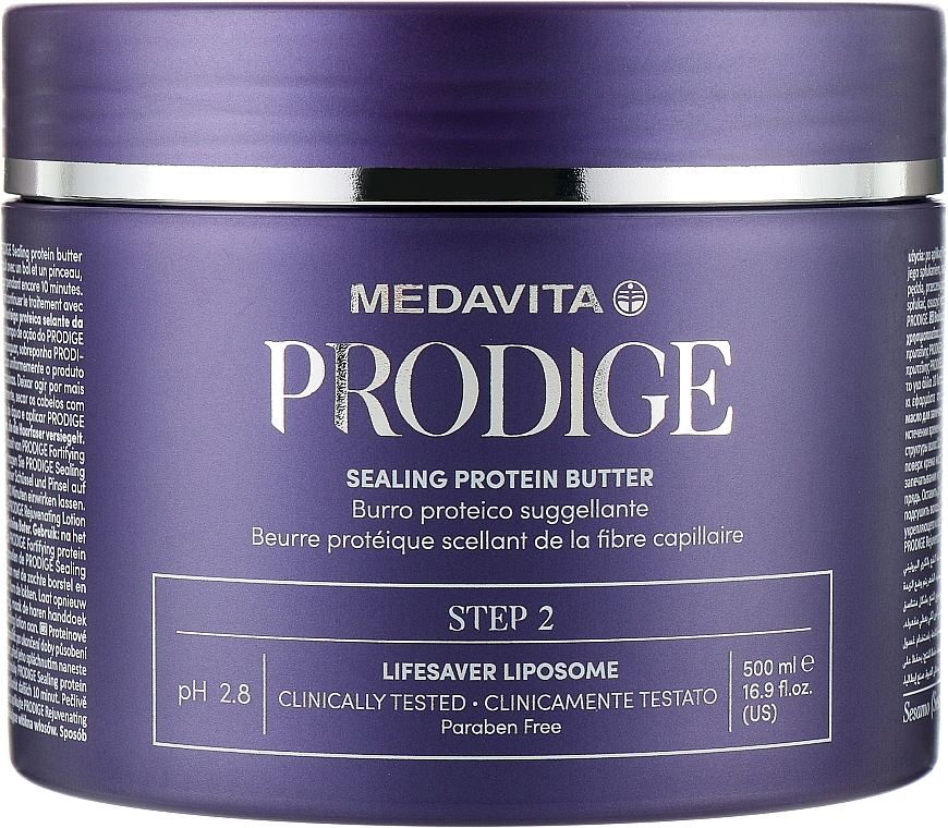 Proteinowy olejek do włosów - Medavita Prodige Sealing Protein Butter Step 2 — Zdjęcie N1