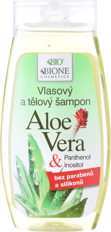 Szampon do mycia ciała i włosów - Bione Cosmetics Aloe Vera Hair And Body Shampoo — Zdjęcie N1