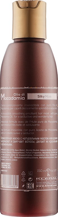 Maska-jedwab z olejem makadamia - Kleral System Olio Di Macadamia Silky Mask — Zdjęcie N2