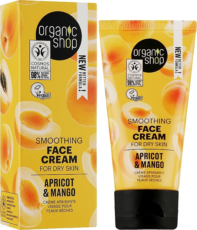 Krem do cery suchej Morela i mango - Organic Shop Smoothing Cream Apricot & Mango — Zdjęcie N2