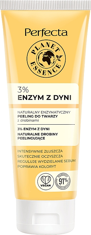 Naturalny enzymatyczny peeling do twarzy 3% - Perfecta Planet Essence 3% Pumpkin Enzyme Peeling — Zdjęcie N1