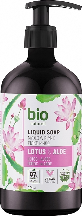 Mydło w płynie Lotos i Aloes - Bio Naturell Lotus & Aloe Liquid Soap — Zdjęcie N1