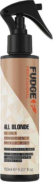Spray termoochronny do włosów koloryzowanych na blond - Fudge Professional All Blonde Condition And Shield Mist — Zdjęcie N1