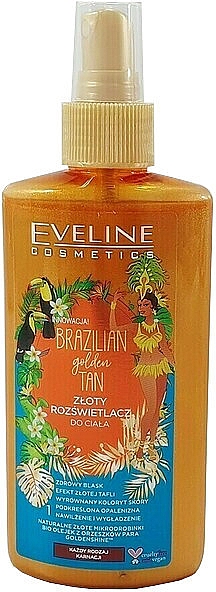 Rozświetlacz do ciała - Eveline Cosmetics Brazilian Body Golden Tan Body Shimmer