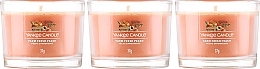 Zestaw - Yankee Candle Farm Fresh Peach (candle/3x37g) — Zdjęcie N2