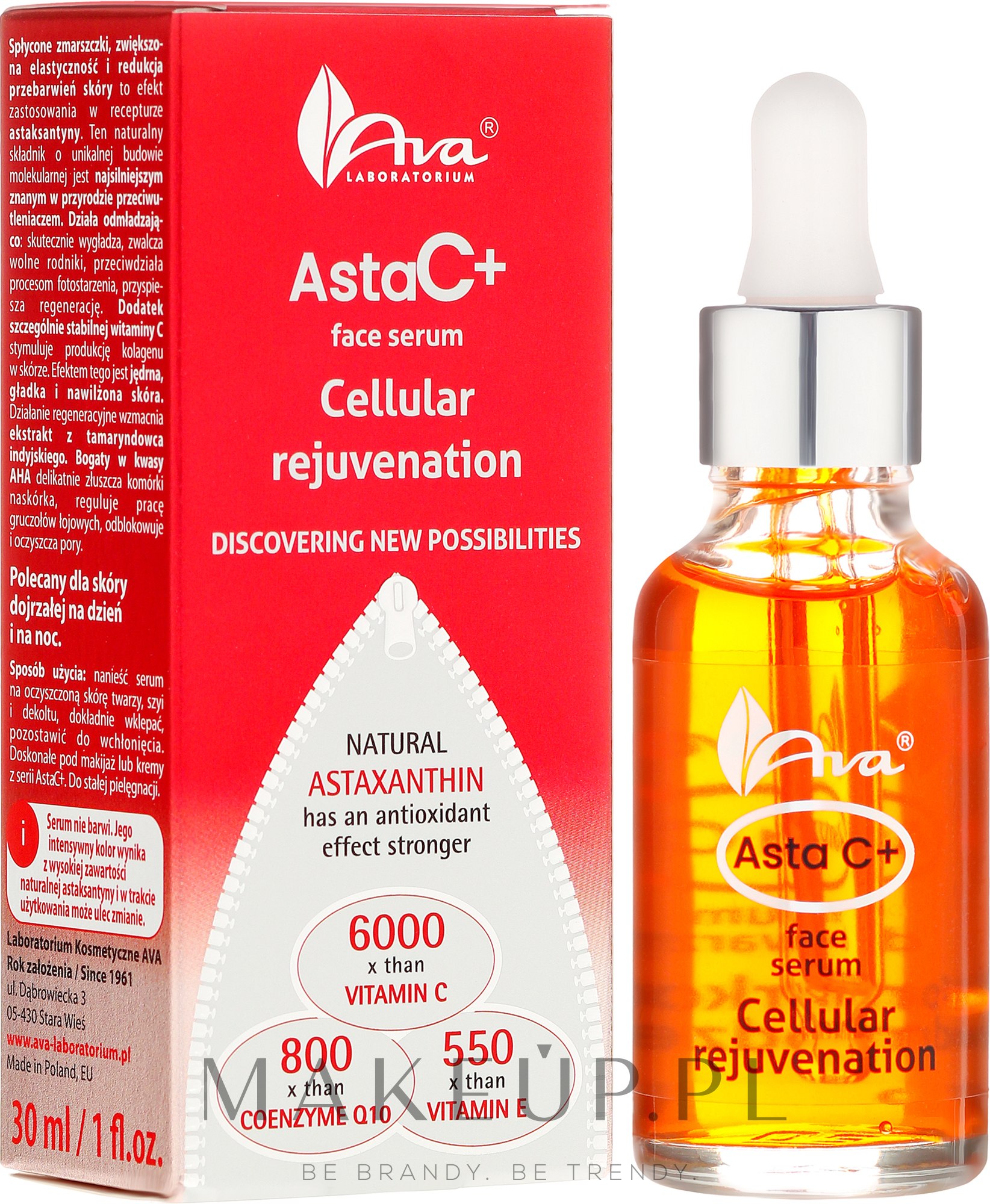 Serum do twarzy Komórkowe odmłodzenie - AVA Laboratorium Asta C+ — Zdjęcie 30 ml