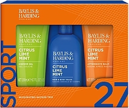 Kup PRZECENA! Zestaw - Baylis & Harding Citrus Lime Mint Invigorating Shower Trio Gift Set (hair/body/wash/300ml + sh/gel/200ml + ash/balm/200ml) *