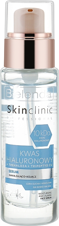 Nawilżająco-łagodzące serum do twarzy - Bielenda Skin Clinic Professional Hyaluronic Acid