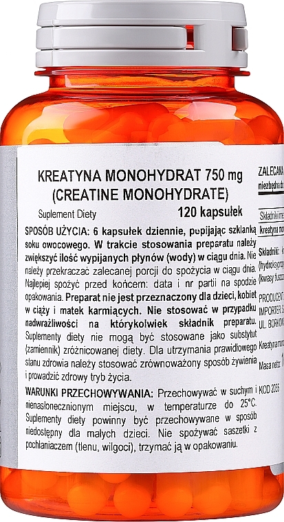 Monohydrat kreatyny 750 mg - Now Foods Creatine Monohydrate — Zdjęcie N2