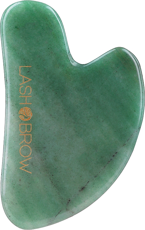 Kamień gua sha do masażu, awenturyn, serce - Lash Brow — Zdjęcie N1