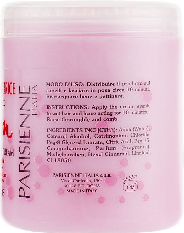 Rewitalizująca maska do włosów, różowa - Parisienne Italia Evelon Regenerating Cream — Zdjęcie N4