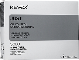 Kup Zestaw - Revox Just Oil Control Skincare Routine (f/serum/3x30ml)