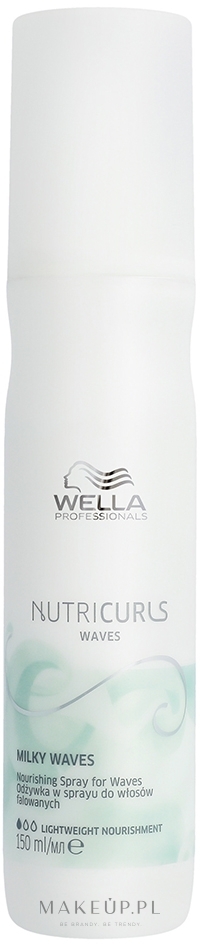 Odżywcze mleczko w sprayu do włosów kręconych bez spłukiwania - Wella Professionals Nutricurls Milky Waves Leave In Spray — Zdjęcie 150 ml