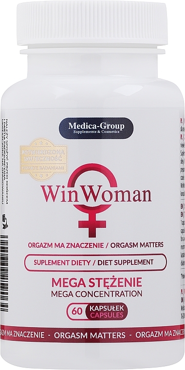 Kapsułki stymulujące kobiecy orgazm - Medica-Group Win Woman Diet Supplement — Zdjęcie N1