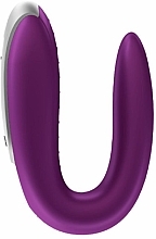 Wibrator podwójny, fioletowy - Satisfyer Double Fun Partner Vibrator Violet — Zdjęcie N4