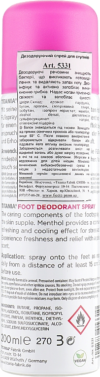 Spray do stóp - Titania Foot Care Spray — Zdjęcie N2