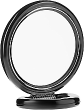 Okrągłe lusterko dwustronne na podstawce, 12 cm, 9504, czarne - Donegal Mirror — Zdjęcie N1