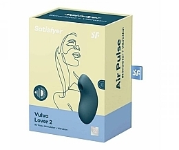 Próżniowy stymulator łechtaczki, turkusowy - Satisfyer Air Pulse Vulva Lover 2 Stimulator + Vibration — Zdjęcie N1