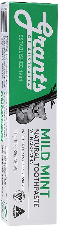 Miętowa pasta do zębów z aloesem - Grants of Australia Mild Mint Toothpaste — Zdjęcie N1