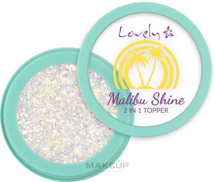 Glitterowy topper do makijażu oczu i twarzy 2 w 1 - Lovely Malibu Shine 2 in 1 Topper — Zdjęcie 01